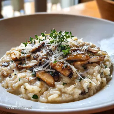 Risotto de Setas con Parmesano para 4 Porciones Tarjeta de receta