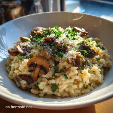 receta risotto setas italiano en 40 minutos Tarjeta de receta