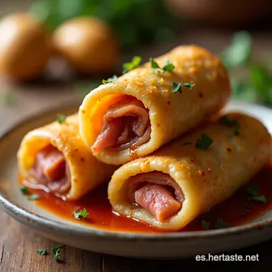 ROLLITOS DE SALCHICHAS Caseros Receta F&aacute;cil que Triunfa Tarjeta de receta