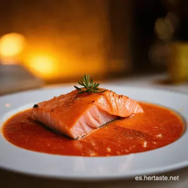 Salm&oacute;n Freidora de Aire Receta Madrile&ntilde;a Jugosa en 10 Min Tarjeta de receta