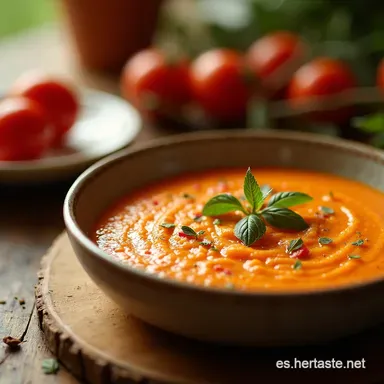 Salmorejo Cordob&eacute;s Un Fresquito Verano Andaluz Tarjeta de receta