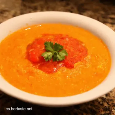 Salmorejo de Pimientos Un Cl&aacute;sico Andaluz en tu Mesa Tarjeta de receta