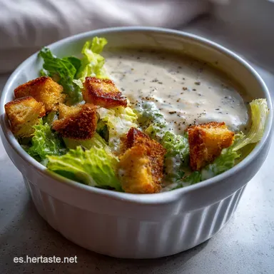 Cmo Hacer Salsa Csar Casera Receta: Aut&eacute;ntica y Cremosa Tarjeta de receta