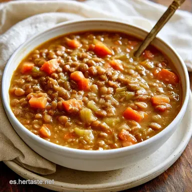 Sopa de Lentejas para 6 Personas Tarjeta de receta