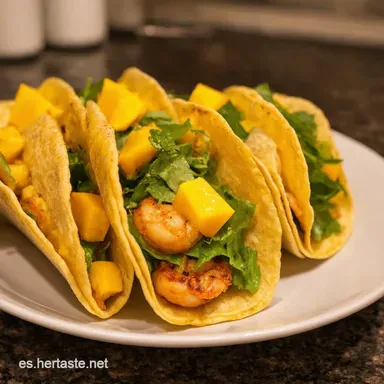 Tacos de Camarones con Ensalada de Mango Mi Secreto Coste&ntilde;o Tarjeta de receta