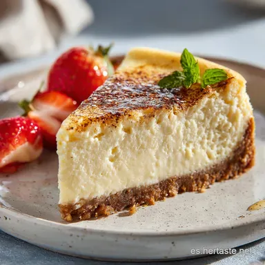 Tarta De Queso Horneada con Nata Tarjeta de receta