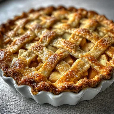 Tarta de manzana f&aacute;cil paso a paso con masa quebrada Tarjeta de receta
