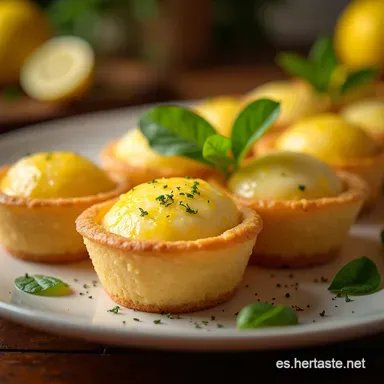 Tartaletas de Lim&oacute;n Cremosas Receta F&aacute;cil con Merengue Tarjeta de receta