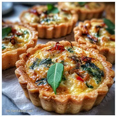 Tartaletas Saladas: Masa Crujiente y Relleno Sedoso Tarjeta de receta