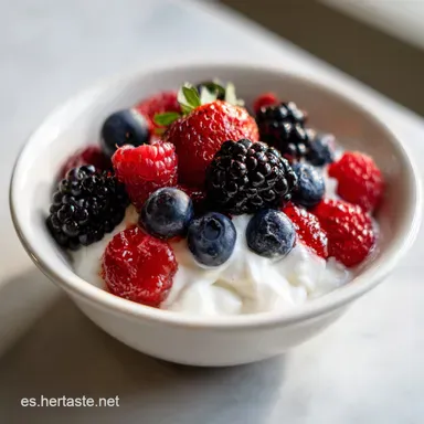 Taz&oacute;n De Yogur: Alto En Prote&iacute;nas en 5 Minutos Tarjeta de receta
