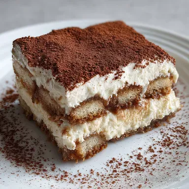 Receta Tiramisu Facil Sin Horno para 8 Tarjeta de receta