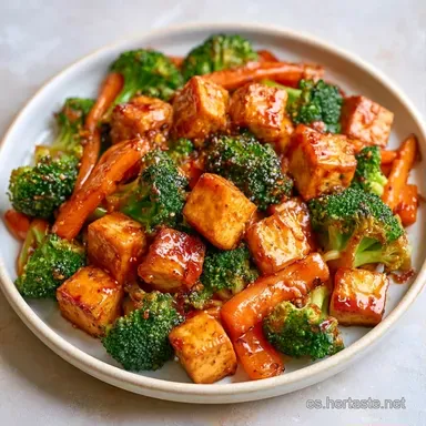 Tofu Salteado con Verduras en 30 Minutos Tarjeta de receta
