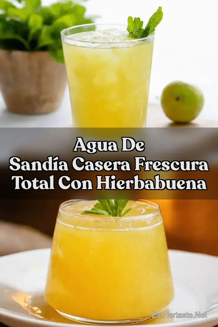 Agua de Sand&iacute;a Casera Frescura Total Con Hierbabuena