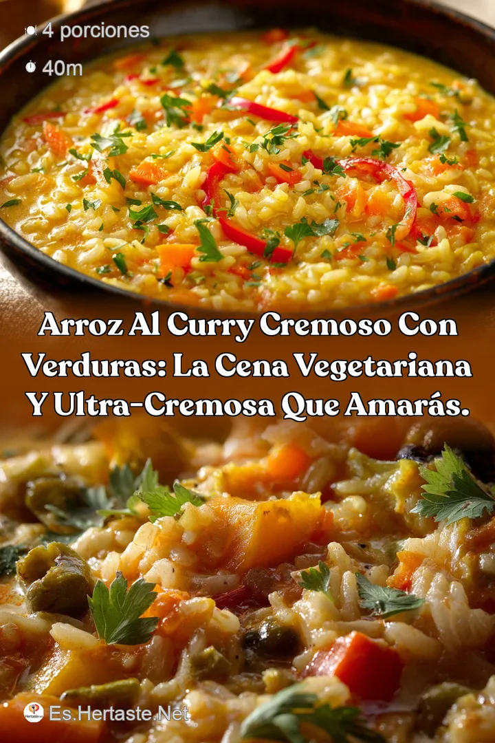 Arroz al curry cremoso con verduras: La cena vegetariana y ultra-cremosa que amar&aacute;s.