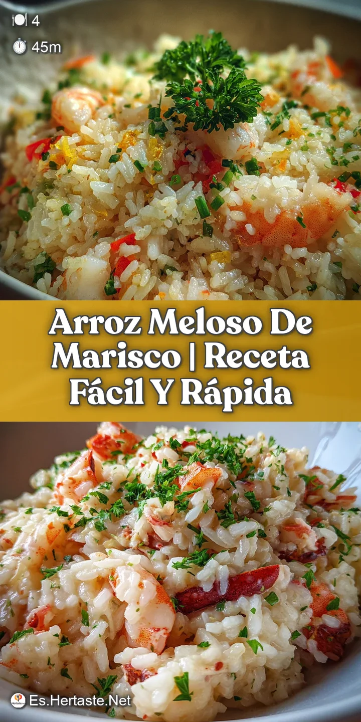 Close-up of creamy rice with plump shrimp and glistening mussels, hinting at the rich seafood broth within.