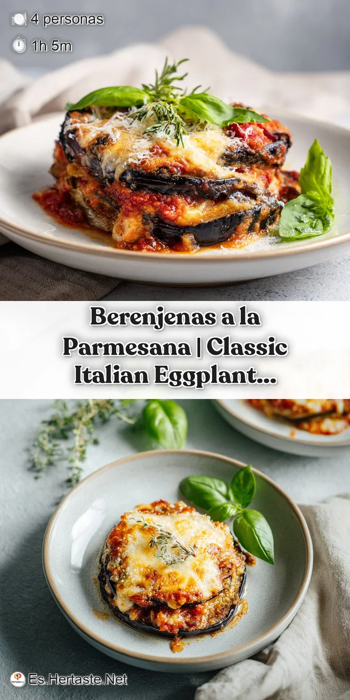 Close-up of tender baked eggplant, melted mozzarella, savory tomato sauce, a hint of fresh parsley.