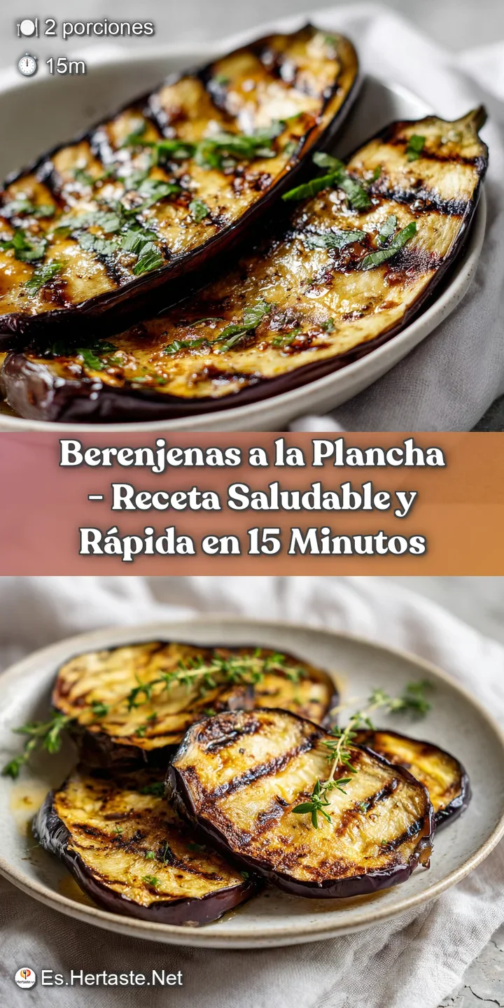 Close-up of smoky, tender grilled eggplant wedges, boasting a deep purple hue and a slightly caramelized, charred exterior...