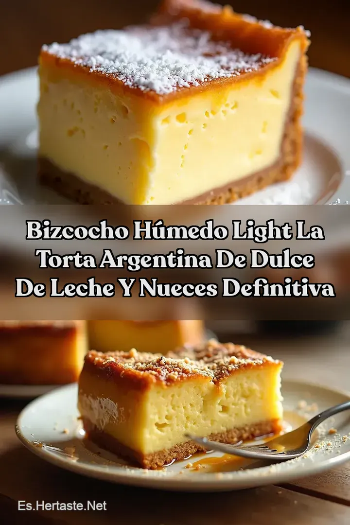 Bizcocho H&uacute;medo Light La Torta Argentina De Dulce De Leche Y Nueces Definitiva