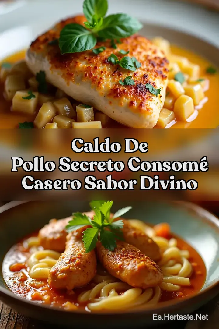 Caldo de Pollo Secreto Consom&eacute; Casero Sabor Divino