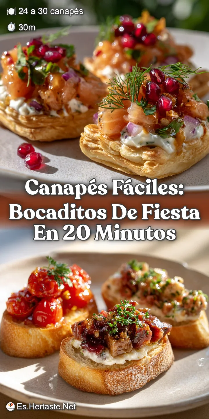 Canap&eacute;s F&aacute;ciles: Bocaditos de Fiesta en 20 Minutos