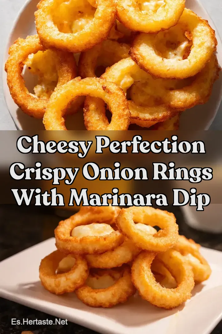 Cheesy Perfection Crispy Onion Rings with Marinara Dip