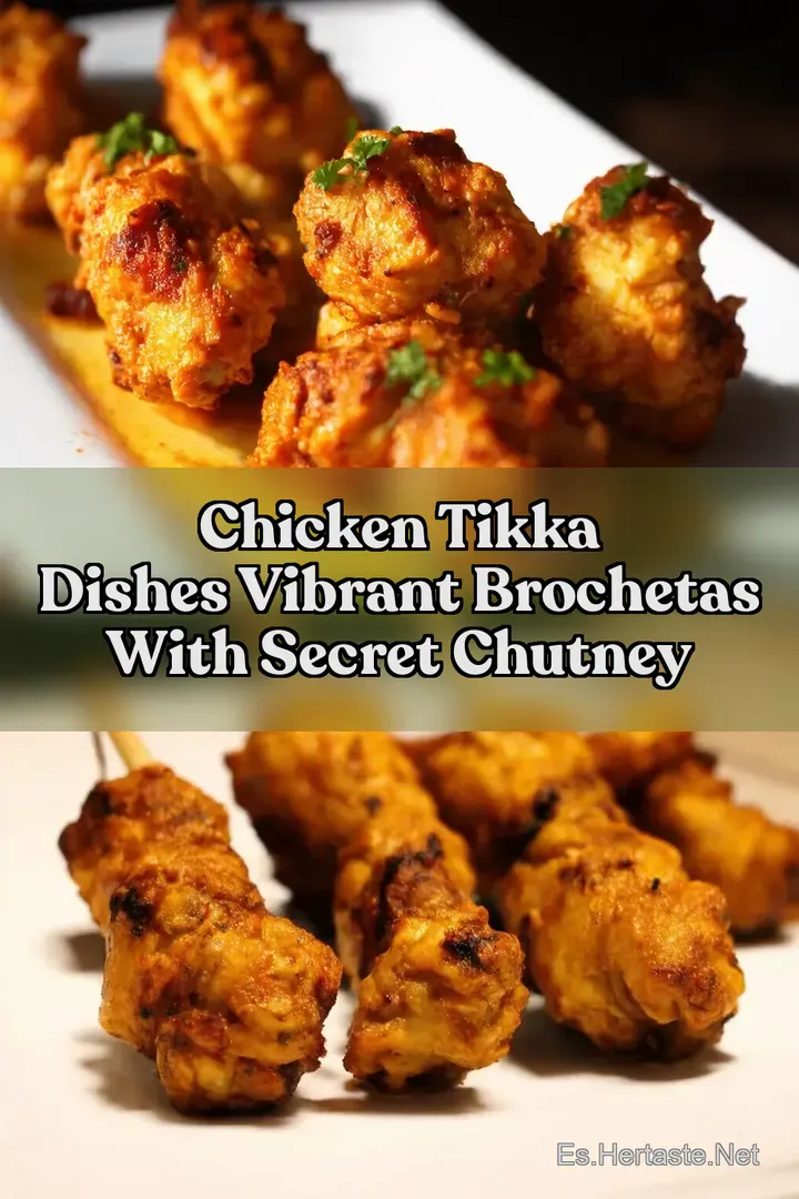 Chicken Tikka Dishes Vibrant Brochetas with Secret Chutney