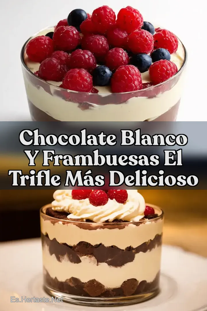 Chocolate Blanco y Frambuesas El Trifle M&aacute;s Delicioso