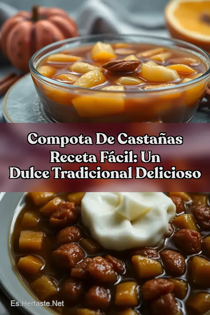 Compota de Casta&ntilde;as Receta F&aacute;cil: Un Dulce Tradicional Delicioso