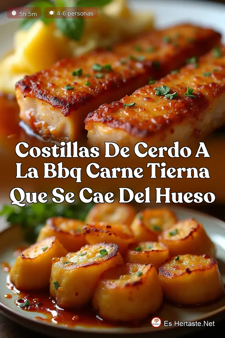 Costillas de Cerdo a la BBQ Carne tierna que se cae del hueso