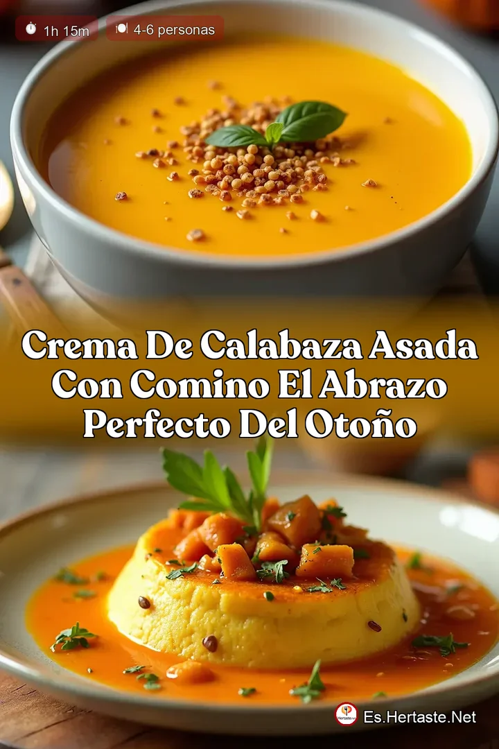 Crema de Calabaza Asada con Comino El Abrazo Perfecto del Oto&ntilde;o