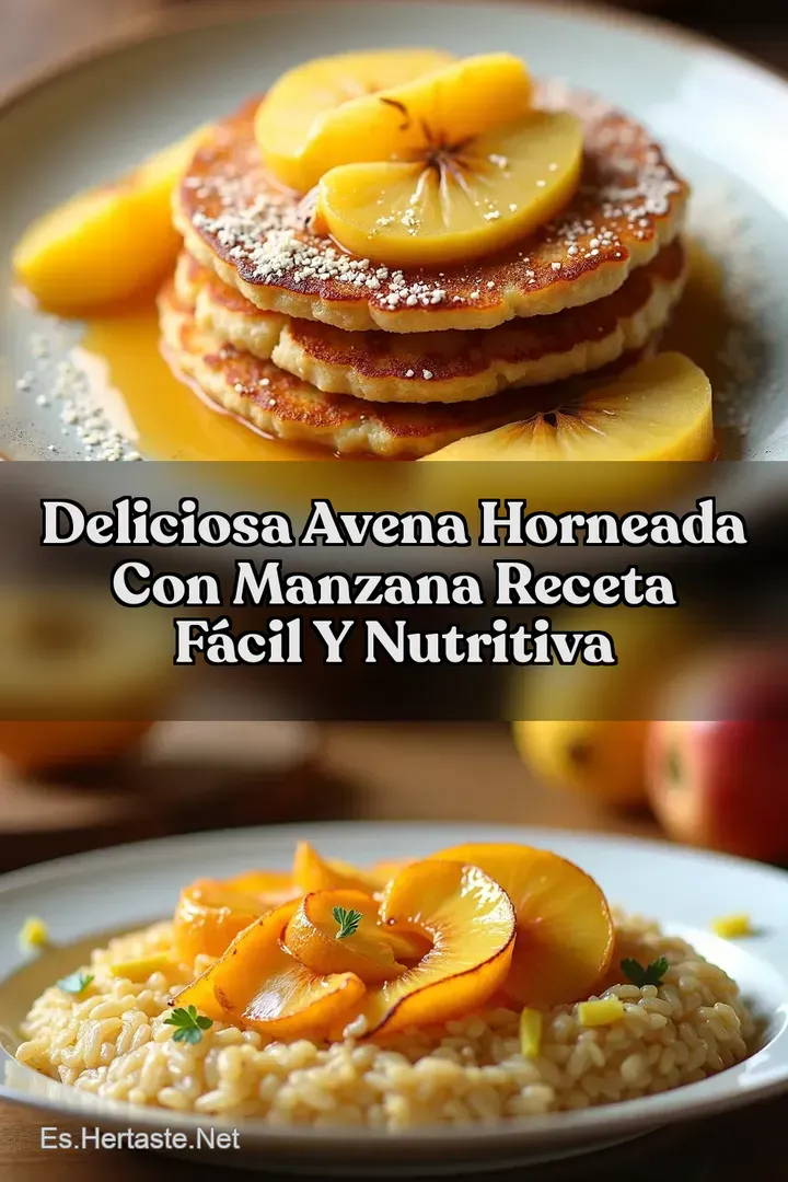 Deliciosa avena horneada con manzana Receta f&aacute;cil y nutritiva