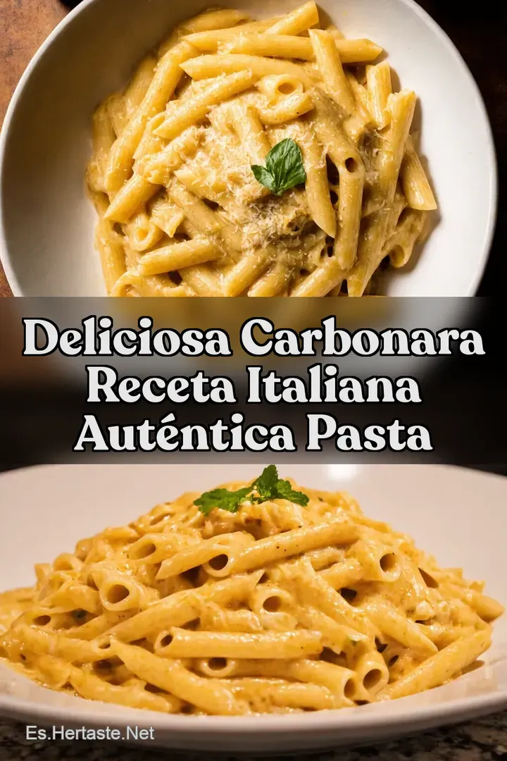 Deliciosa Carbonara Receta Italiana Aut&eacute;ntica Pasta