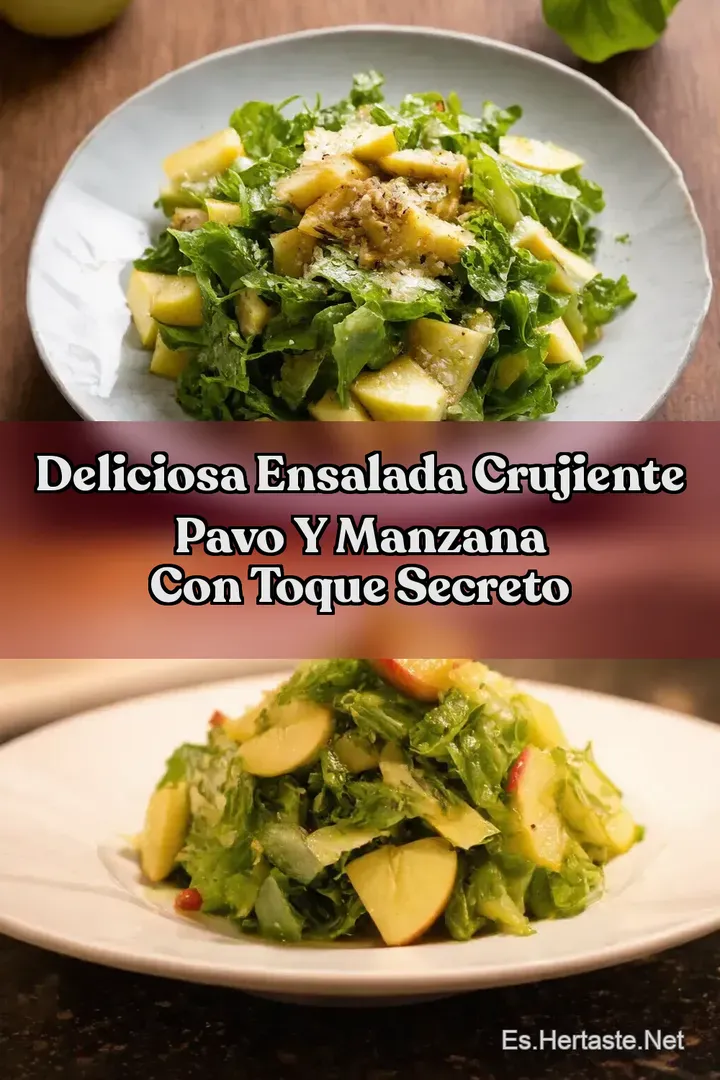 Deliciosa Ensalada Crujiente Pavo y Manzana con Toque Secreto