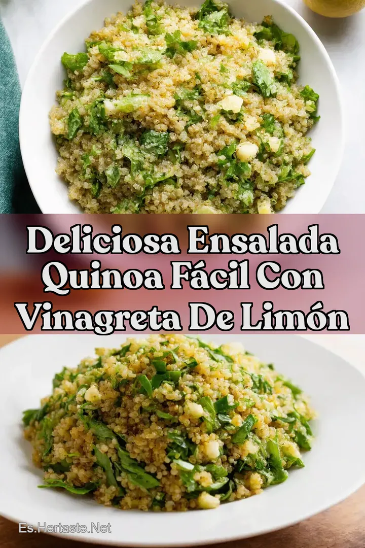 Deliciosa Ensalada Quinoa F&aacute;cil con Vinagreta de Lim&oacute;n