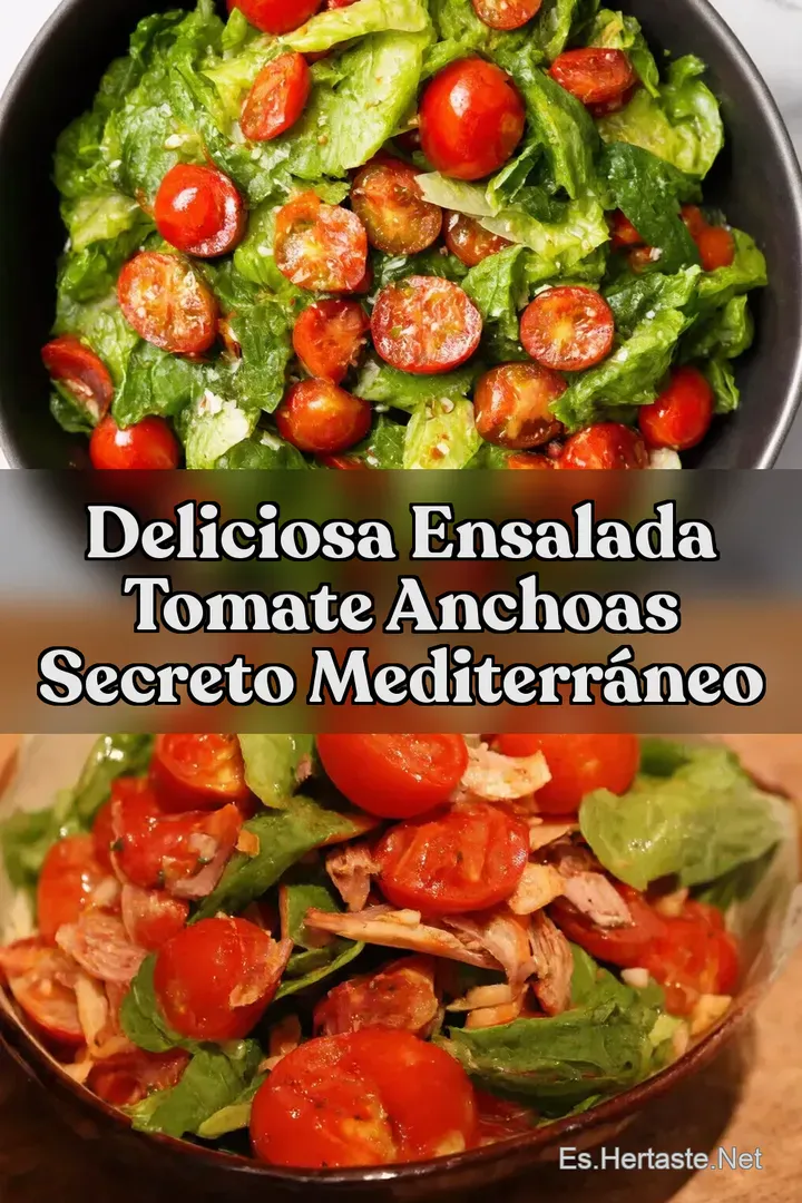 Deliciosa Ensalada Tomate Anchoas Secreto Mediterr&aacute;neo