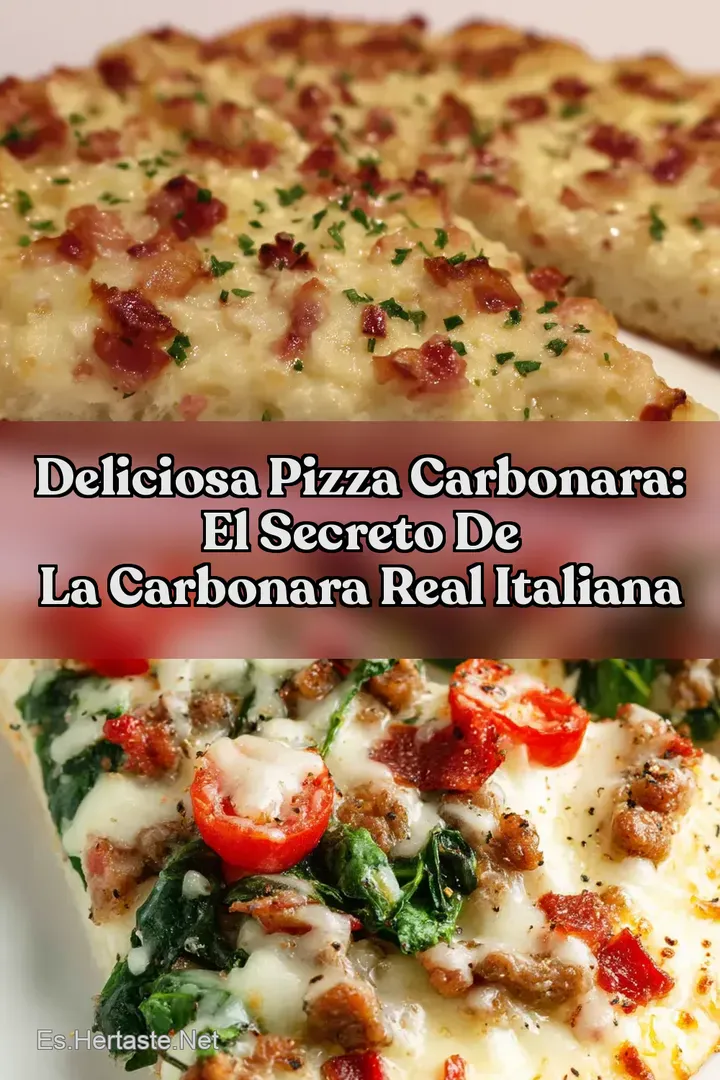 Deliciosa Pizza Carbonara: El Secreto de la Carbonara Real Italiana