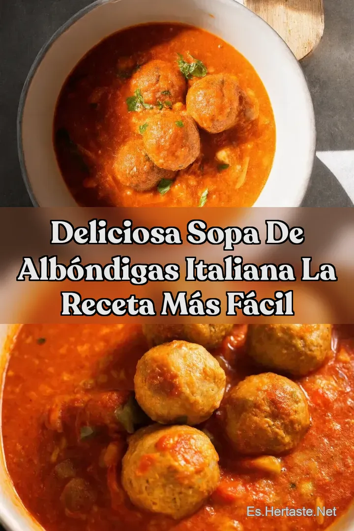 Deliciosa Sopa de Alb&oacute;ndigas Italiana La Receta M&aacute;s F&aacute;cil