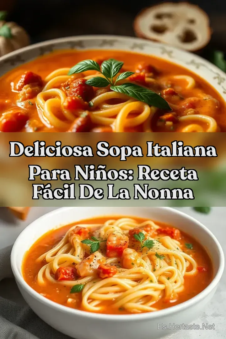 Deliciosa Sopa Italiana para Ni&ntilde;os: Receta F&aacute;cil de la Nonna