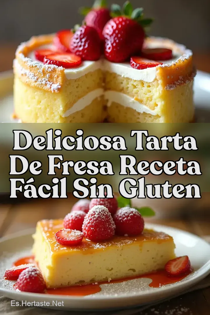 Deliciosa Tarta de Fresa Receta F&aacute;cil Sin Gluten