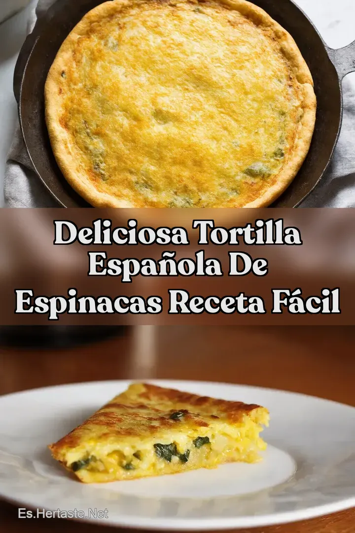 Deliciosa Tortilla Espa&ntilde;ola de Espinacas Receta F&aacute;cil
