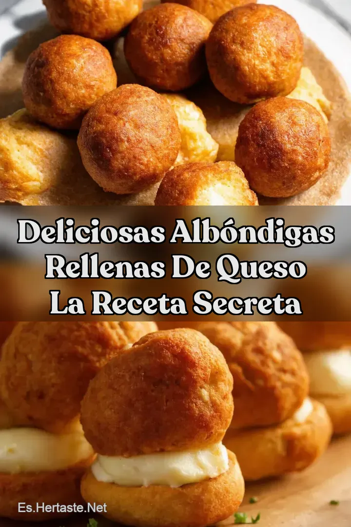 Deliciosas Alb&oacute;ndigas Rellenas de Queso La Receta Secreta