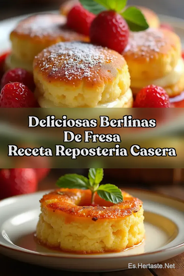 Deliciosas BERLINAS DE FRESA Receta Reposteria Casera