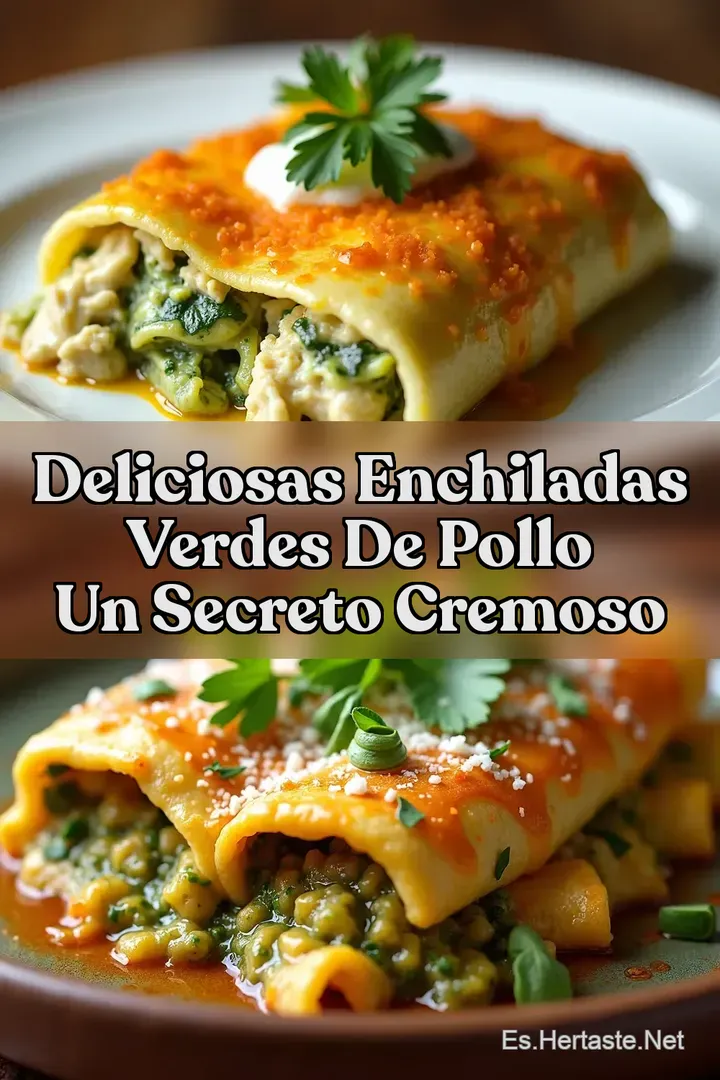 Deliciosas Enchiladas Verdes de Pollo Un Secreto Cremoso