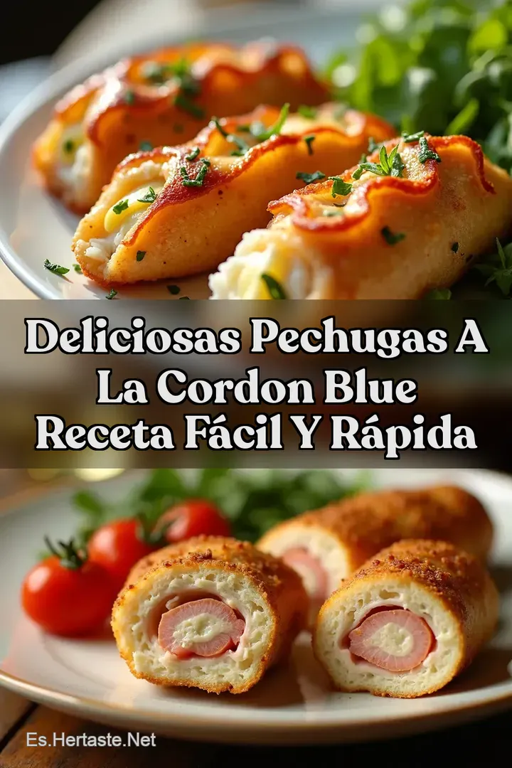 Deliciosas Pechugas a la Cordon Blue Receta F&aacute;cil y R&aacute;pida