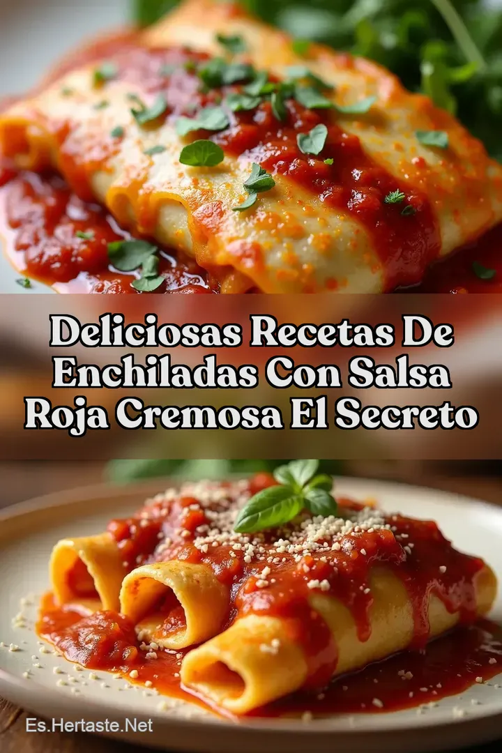 Deliciosas Recetas De Enchiladas con Salsa Roja Cremosa El Secreto