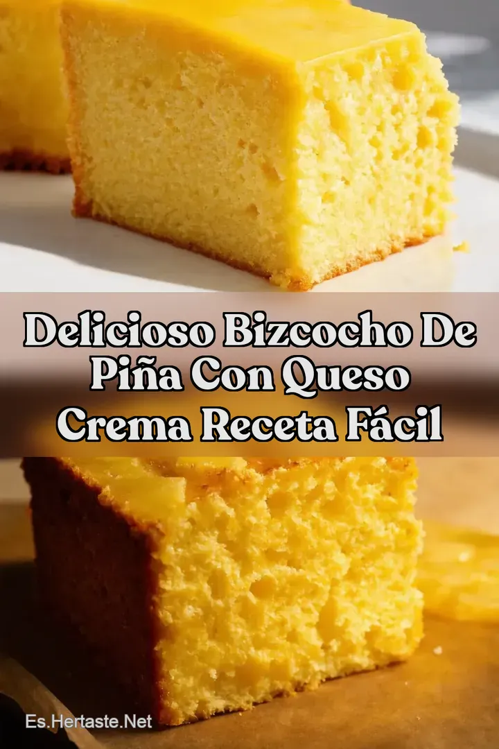 Delicioso Bizcocho de Pi&ntilde;a con Queso Crema Receta F&aacute;cil