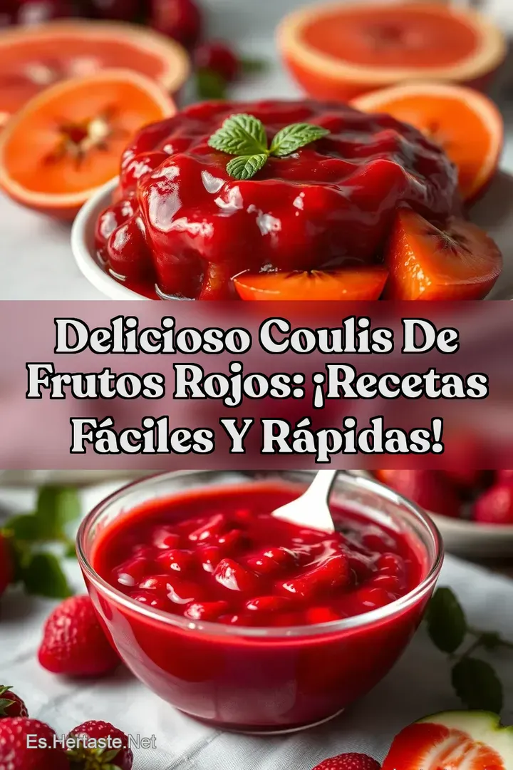 Delicioso Coulis de Frutos Rojos: &iexcl;Recetas F&aacute;ciles y R&aacute;pidas!