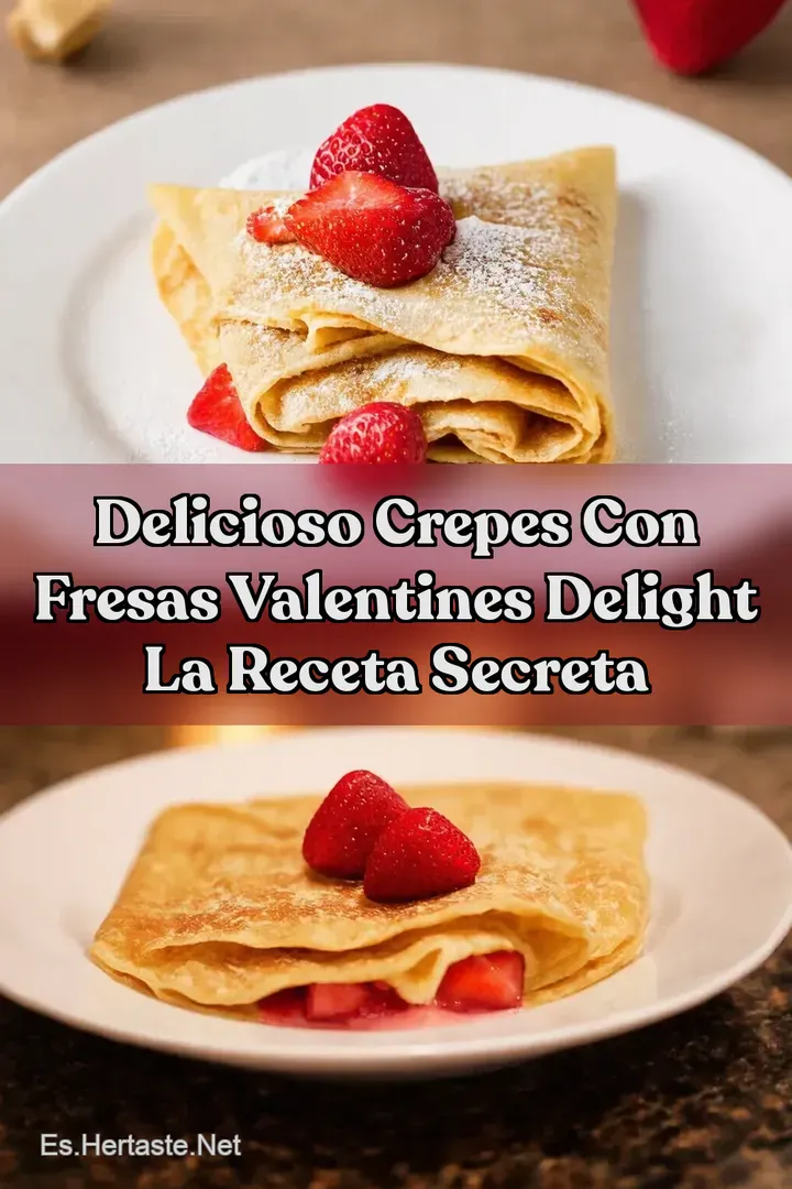 Delicioso Crepes con Fresas Valentines Delight La Receta Secreta
