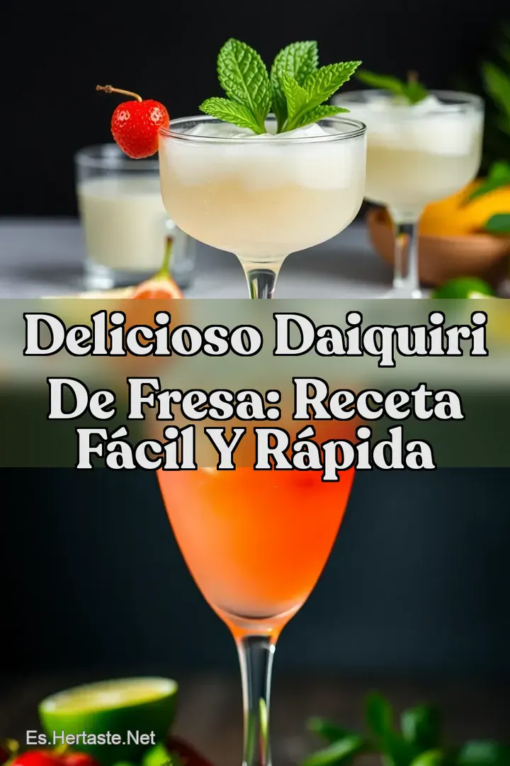 Delicioso Daiquiri de Fresa: Receta F&aacute;cil y R&aacute;pida