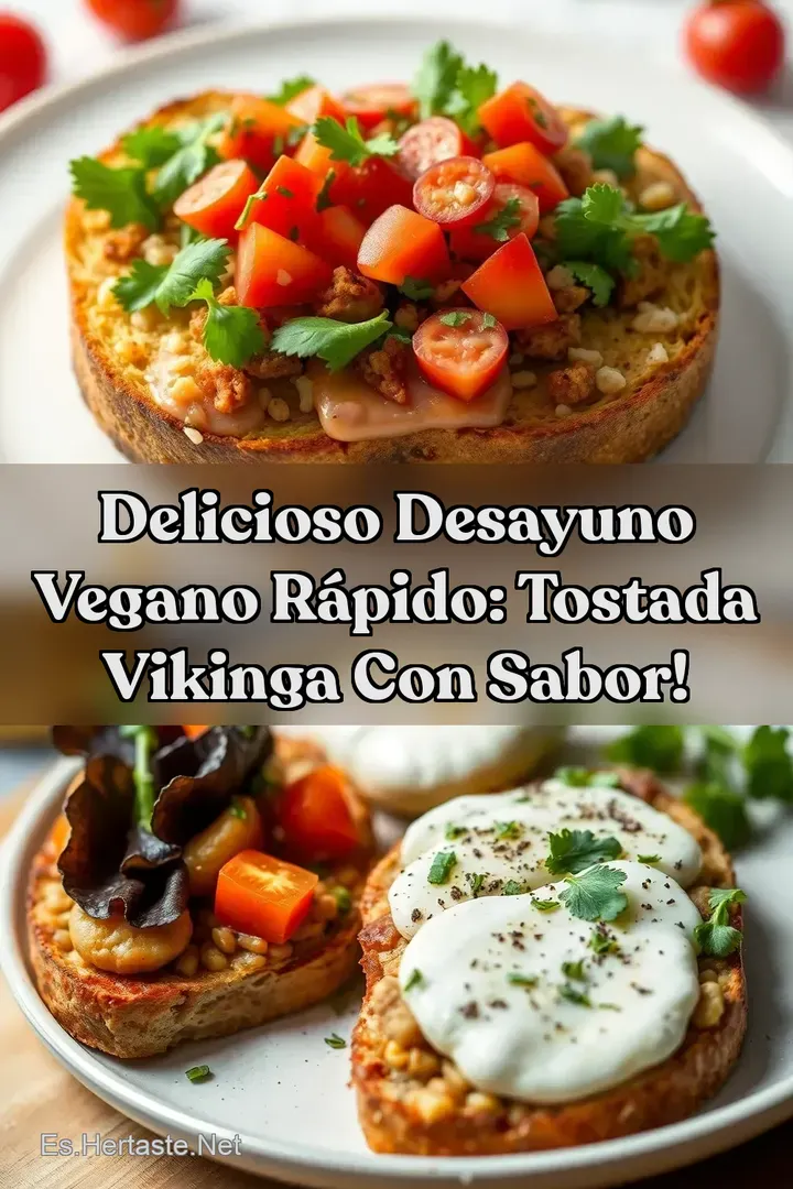 Delicioso Desayuno Vegano R&aacute;pido: Tostada Vikinga con Sabor!